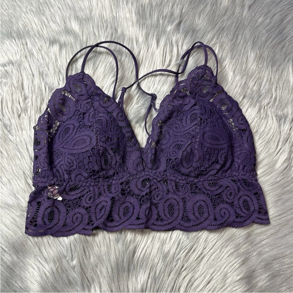 Pink Victorias Secret Lace Bralette Purple Size Large